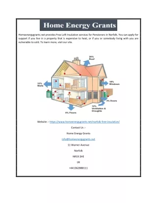 Free Loft Insulation For Pensioners Norfolk | Home Energy Grants