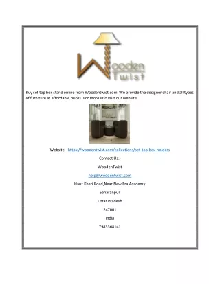 buy set top box stand online from woodentwist
