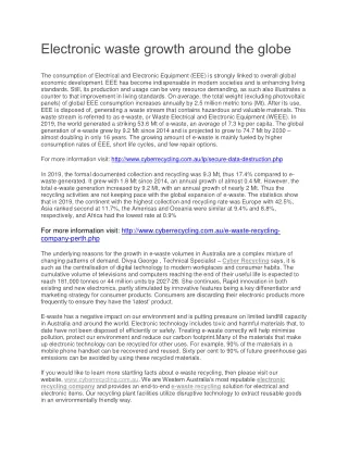 electronic waste growth around the globe