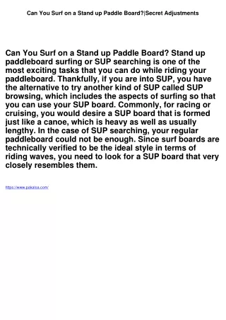 Can You Surf on a Stand up Paddle Board?|Trick Adjustments