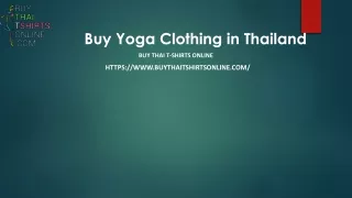 Buy Yoga Clothing in Thailand