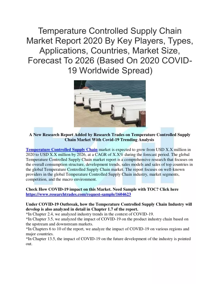 temperature controlled supply chain market report