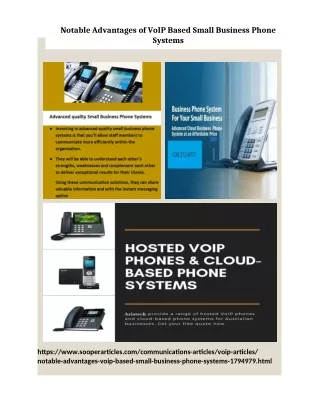 notable advantages of voip based small business