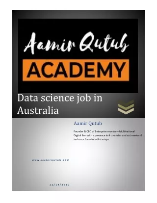 Data Science jobs in Australia