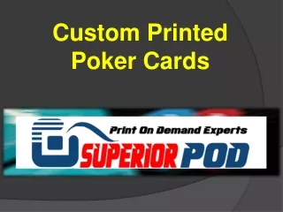 Custom Printed Poker Cards