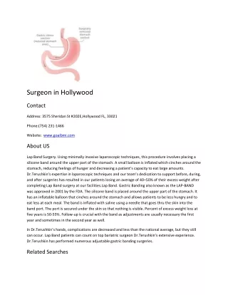 Surgeon in Hollywood