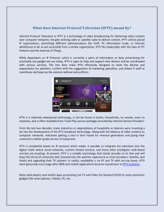 IPTV solutions