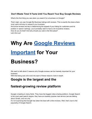 Buy Google Reviews in Budget
