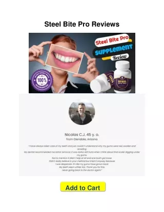Steel Bite Pro Review - Effective Dental Supplement For Oral Hygiene
