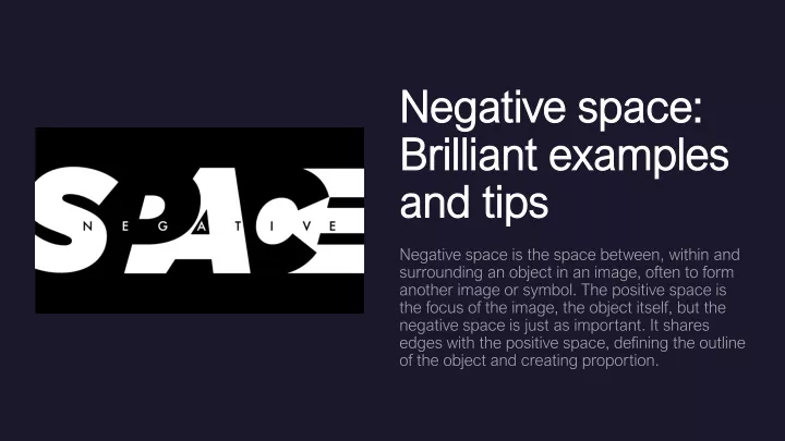 negative space brilliant examples and tips