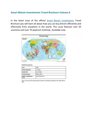 Smart Bitcoin Investments Travel Brochure Volume 6