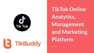 TikTok Online Analytics, Management and Marketing Platform
