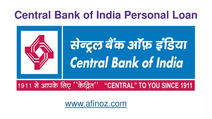 central bank of india personal loan