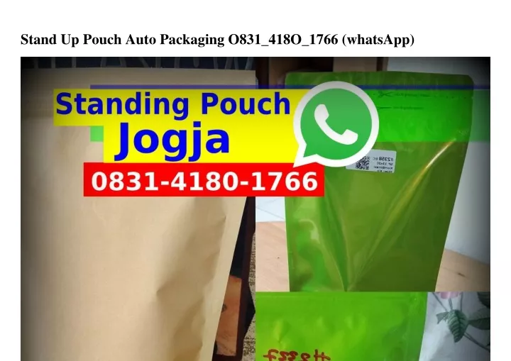 stand up pouch auto packaging o831 418o 1766