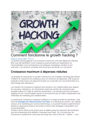 Comment fonctionne le growth hacking ?