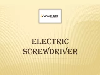 electric screwdriver