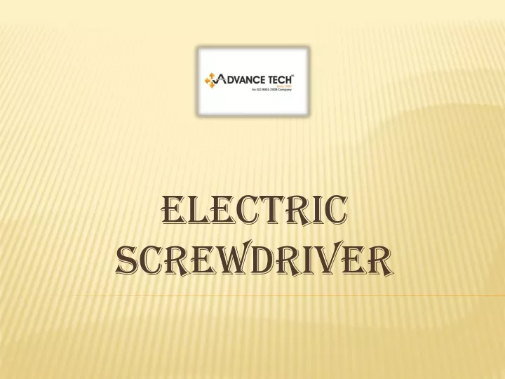 electric screwdriver