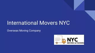 International Movers NYC | International Moving Companies NYC