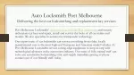 Auto Locksmith Port Melbourne