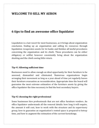 6 tips to find an awesome office liquidator
