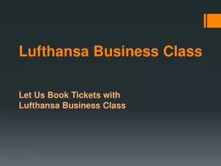 Lufthansa Business Class II