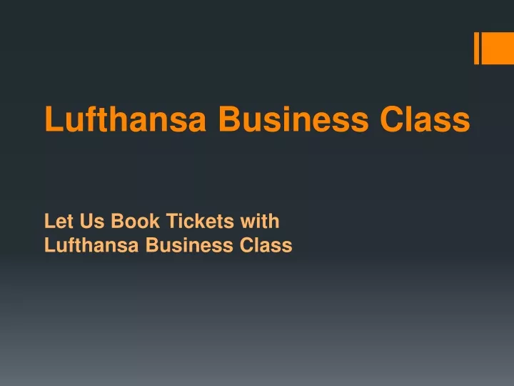 lufthansa business class