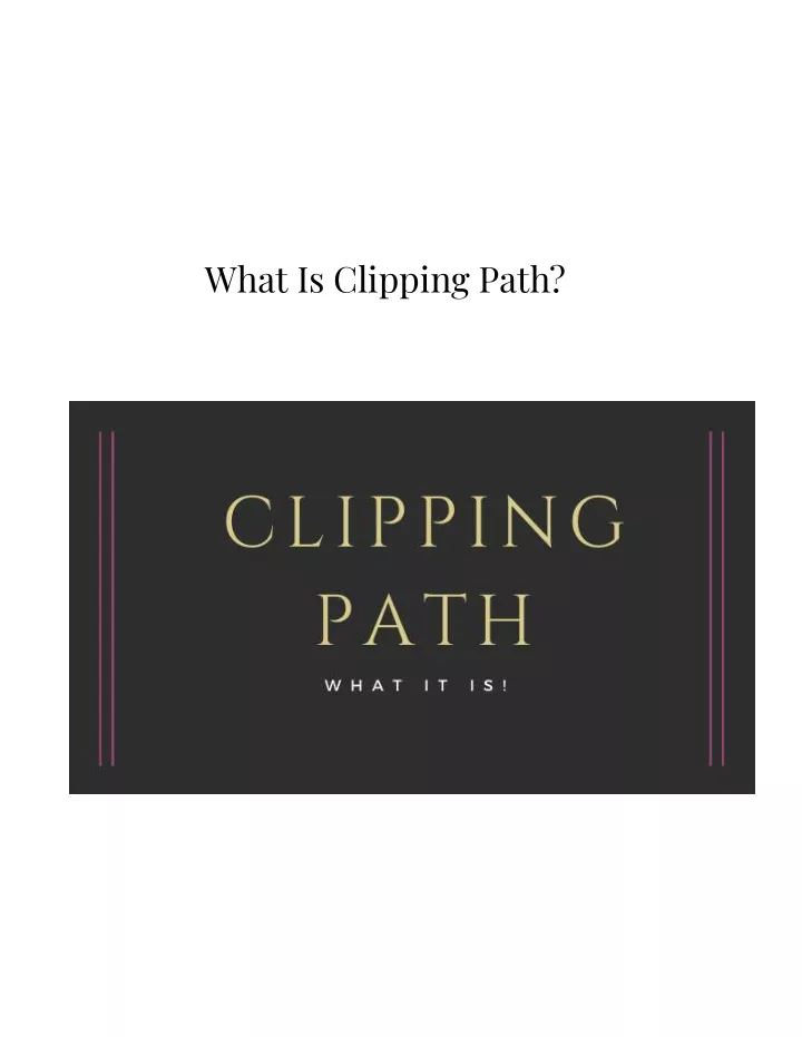 what is clipping path