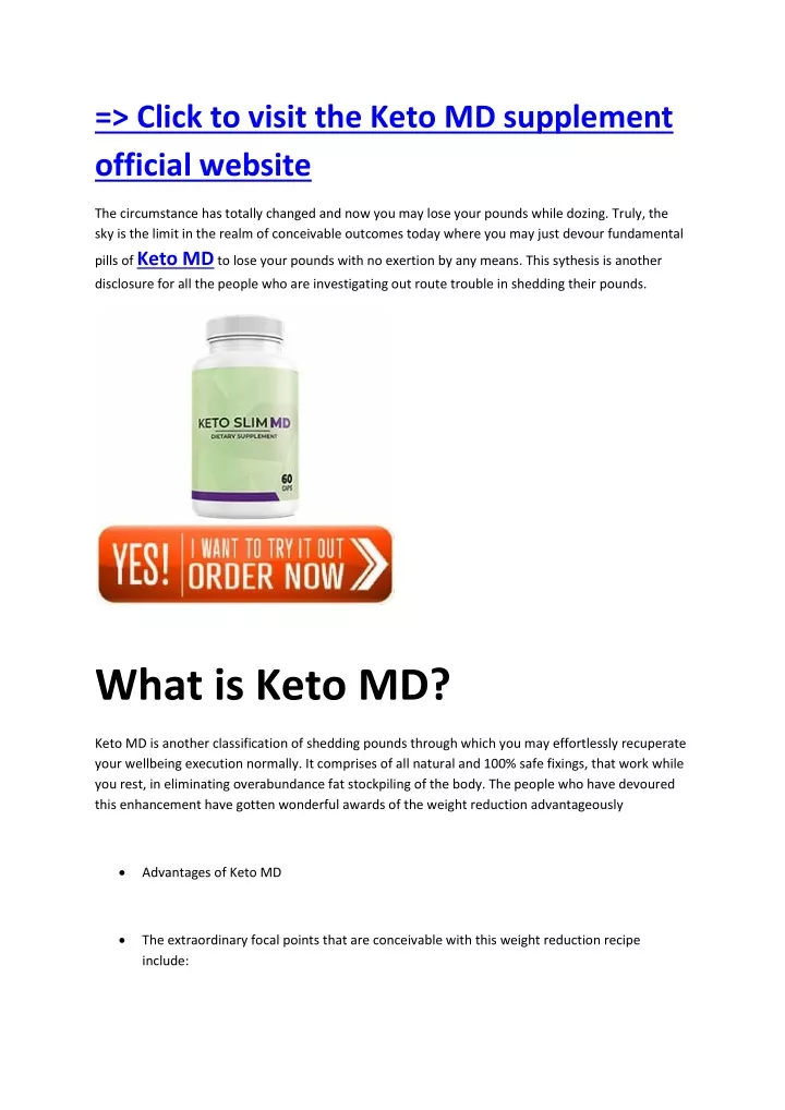 click to visit the keto md supplement official