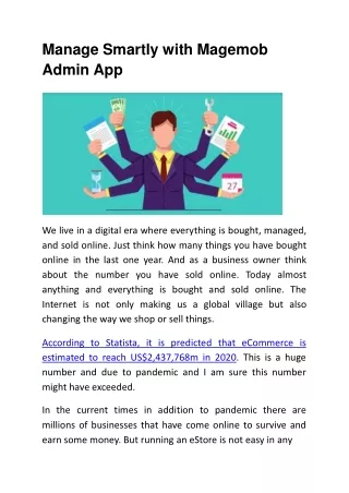 manage smartly with magemob admin app