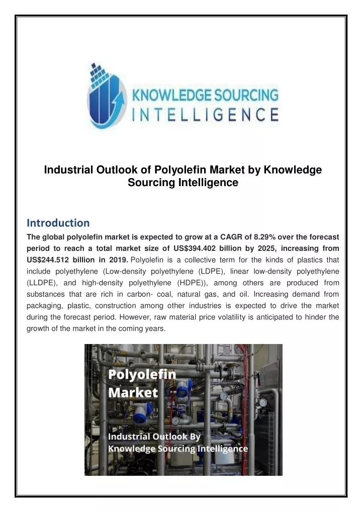 industrial outlook of polyolefin market