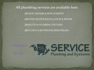 all plumbing services are available here