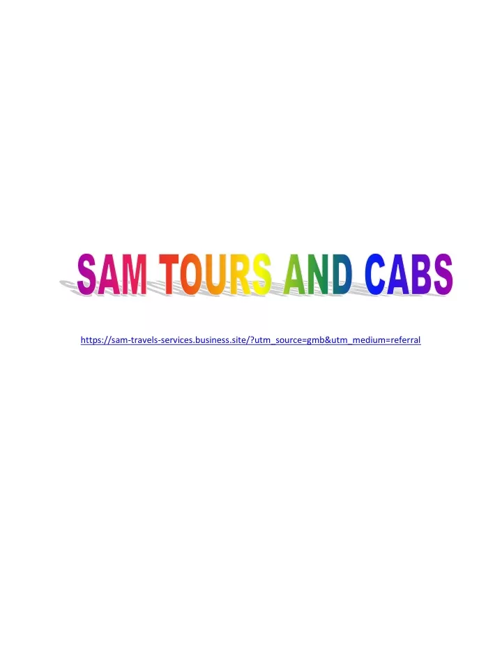 https sam travels services business site