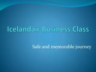 Icelandair Business Class