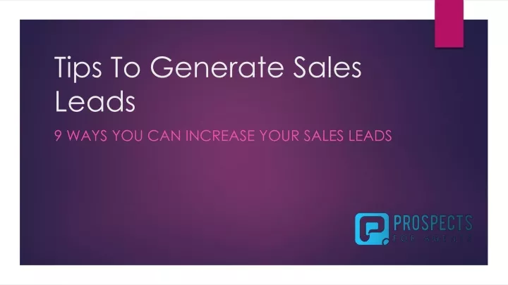 tips to generate sales leads