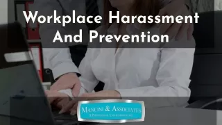 Workplace Harassment And Prevention