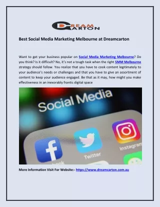 Best Social Media Marketing Melbourne at Dreamcarton