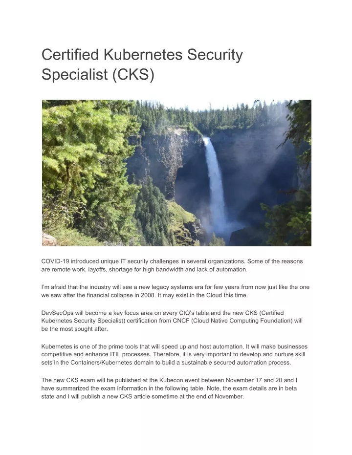certified kubernetes security specialist cks