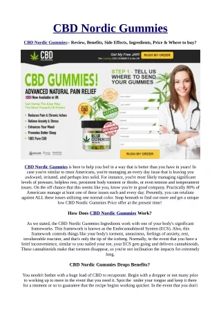 10 Ugly Truth About CBD Nordic Gummies.