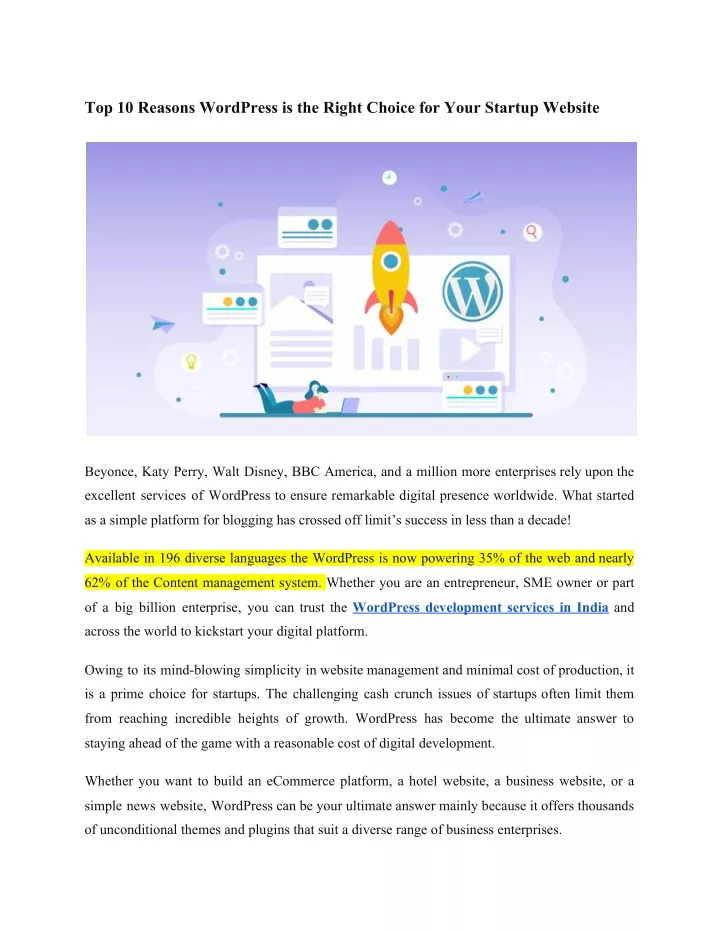 top 10 reasons wordpress is the right choice