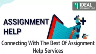 Connecting with the best of assignment help services