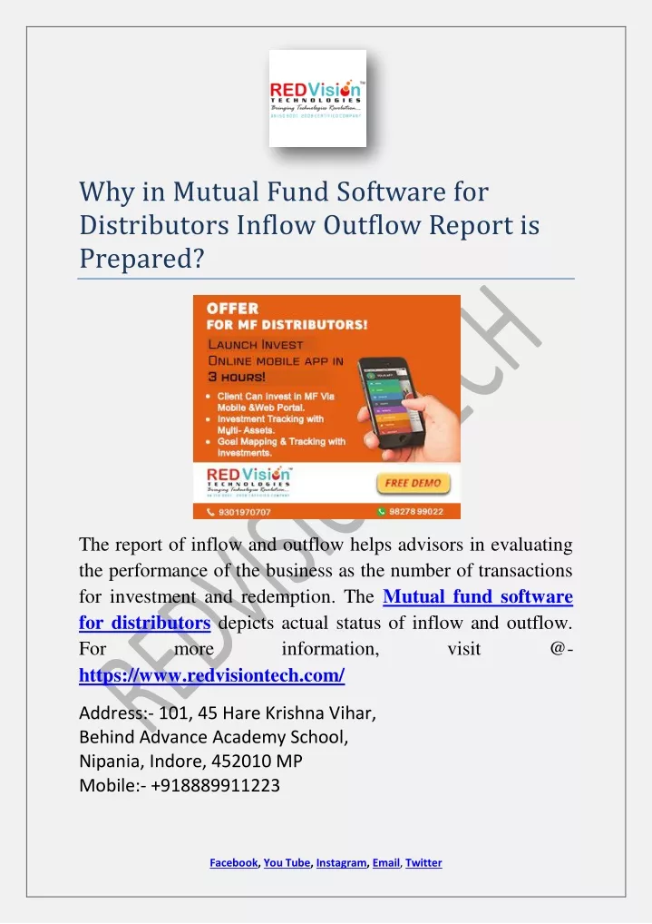 why in mutual fund software for distributors