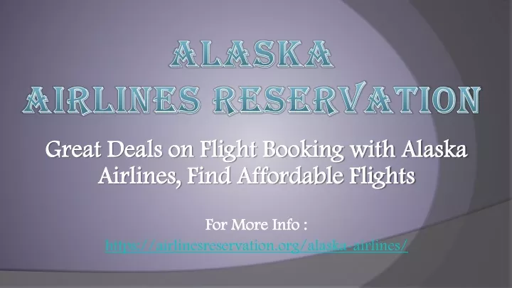 alaska airlines reservation