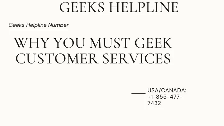 geeks helpline