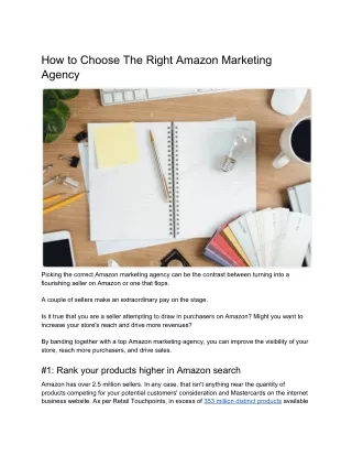 How to Choose The Right Amazon Marketing Agency