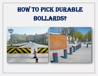 PDF: How To Pick Durable Bollards?