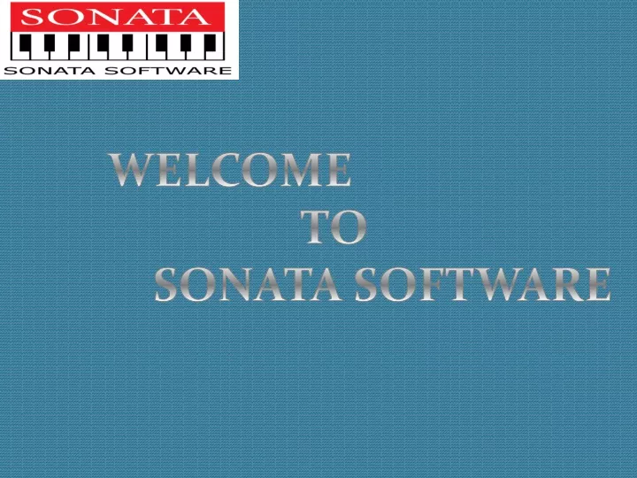 welcome to sonata software