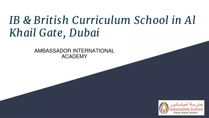 ib british curriculum school in al khail gate dubai