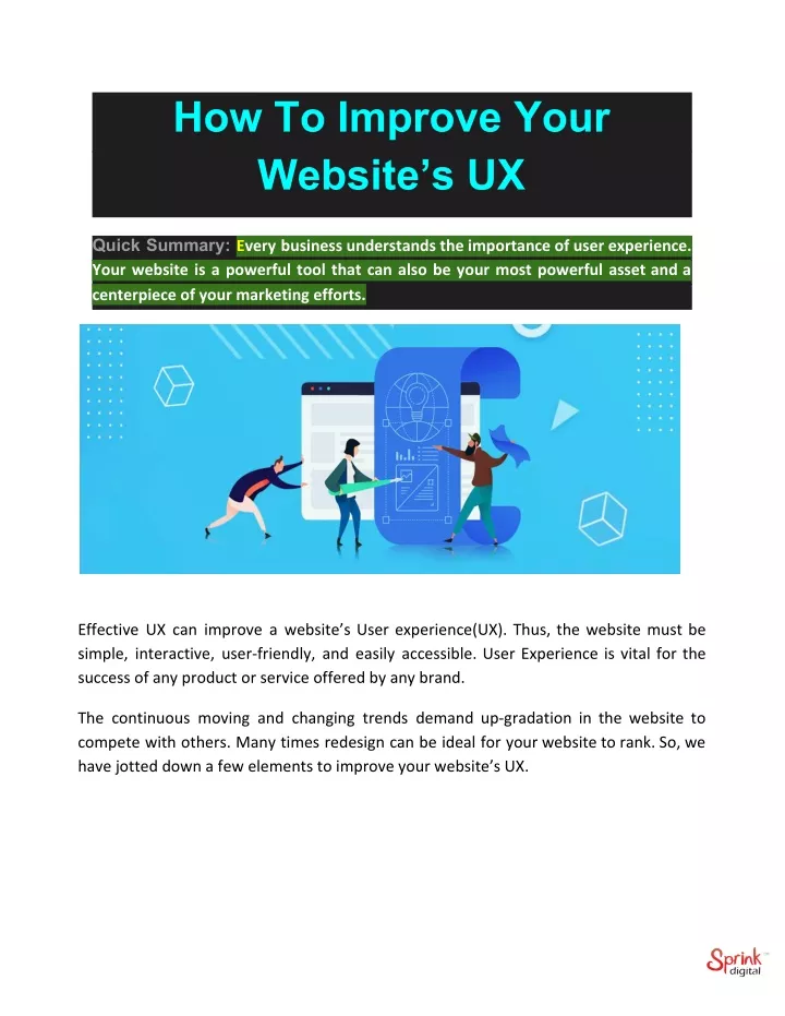 how to improve your website s ux