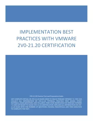 implementation best practices with vmware