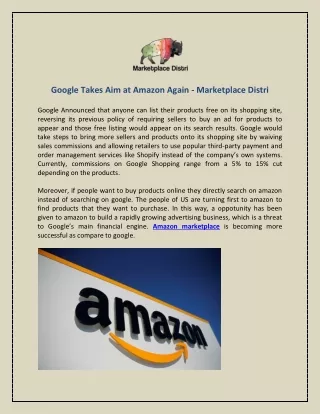 Google Takes Aim at Amazon Again - Marketplace Distri